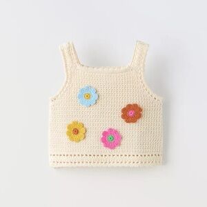 Zara Floral Knit Top